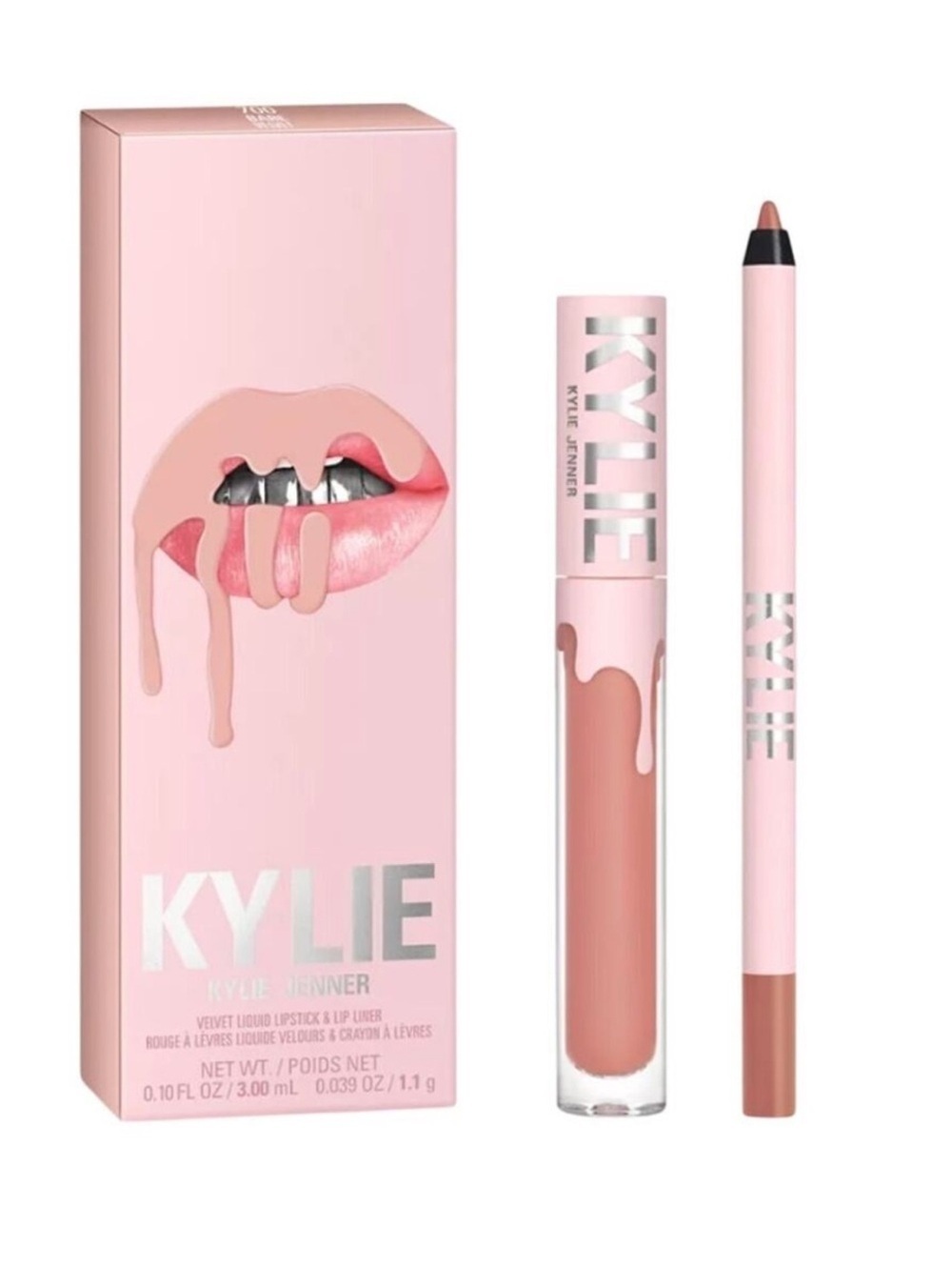 Kylie Jenner Matte Liquid Lipstick & Lip Liner Set in 700 Bare Velvet NEW